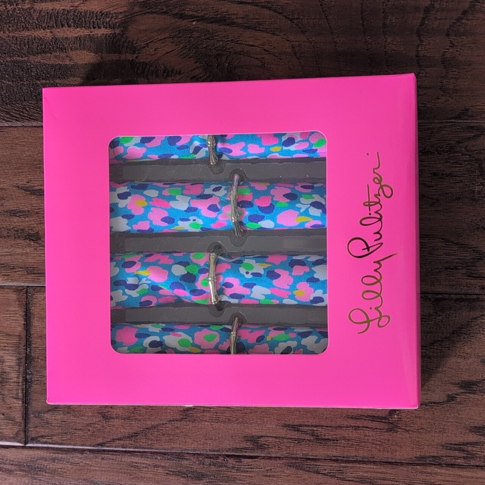 NWT Lilly Pulitzer Hottie Dottie Cloth Napkins + Napkin Ring Set   Style 01122